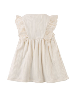 Baby Elowyn Ruffle Sleeved Dress with Embroidery Details outfit styling