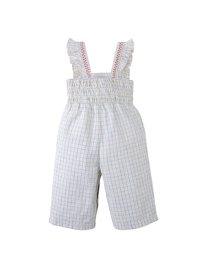 Baby Phoebe Striped Jumpsuit with Ruffles & Embroidered Details outfit styling