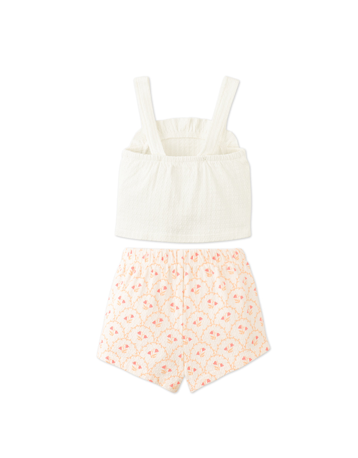 Baby Erica Ruffled Top & Printed Shorts Set close-up detail