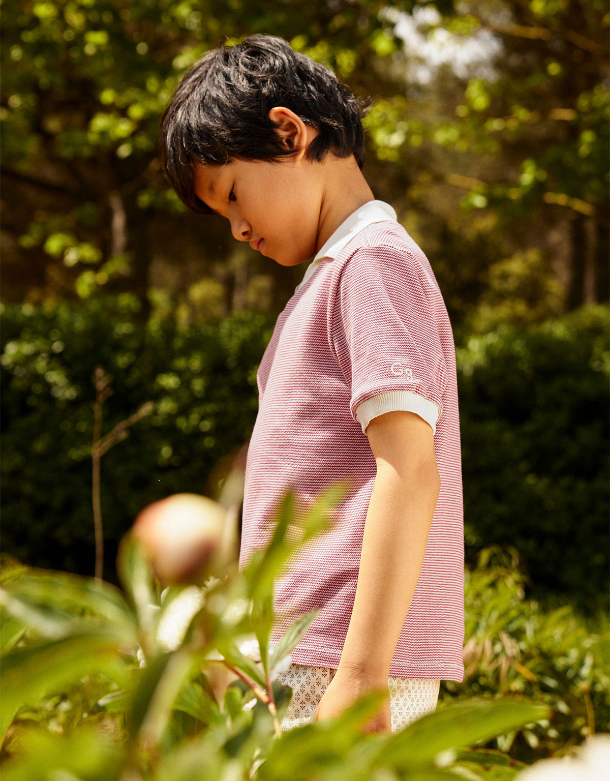 Alastor Striped Pique Polo Shirt