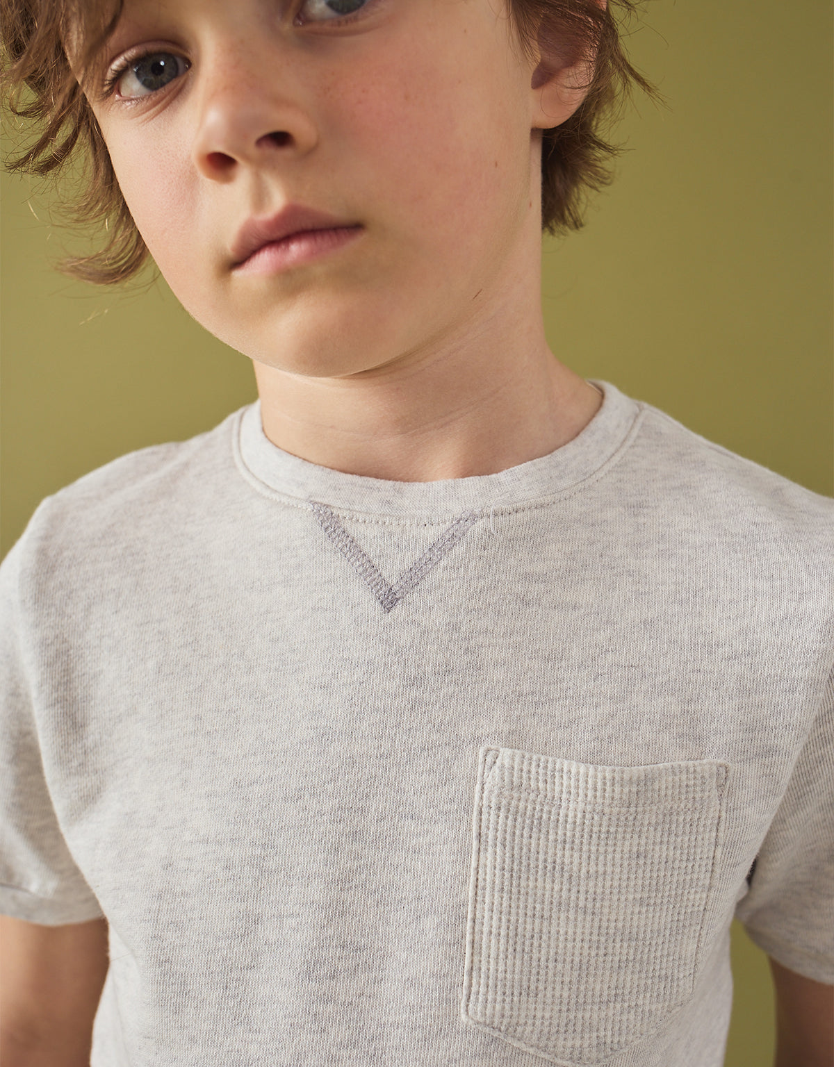 Scott French Terry Ringer Tee with Pocket