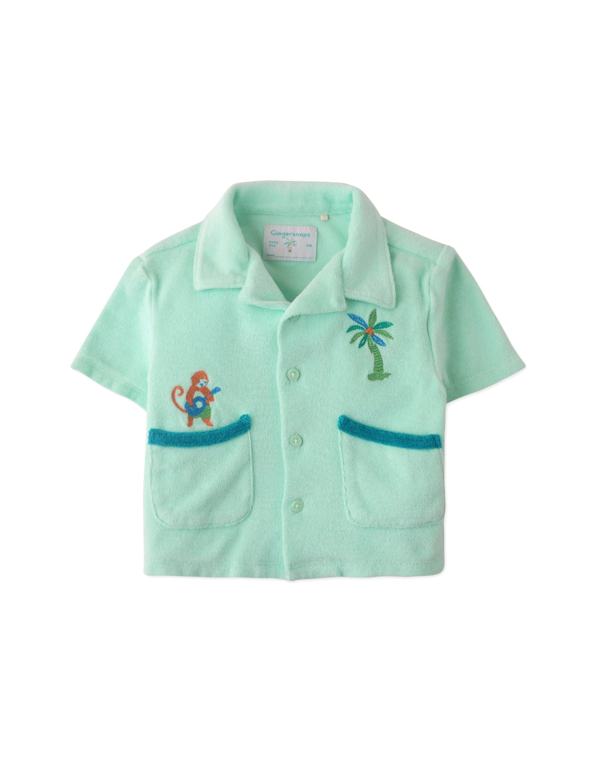 BABY BOYS EMBROIDERED TOWEL TERRY POLO