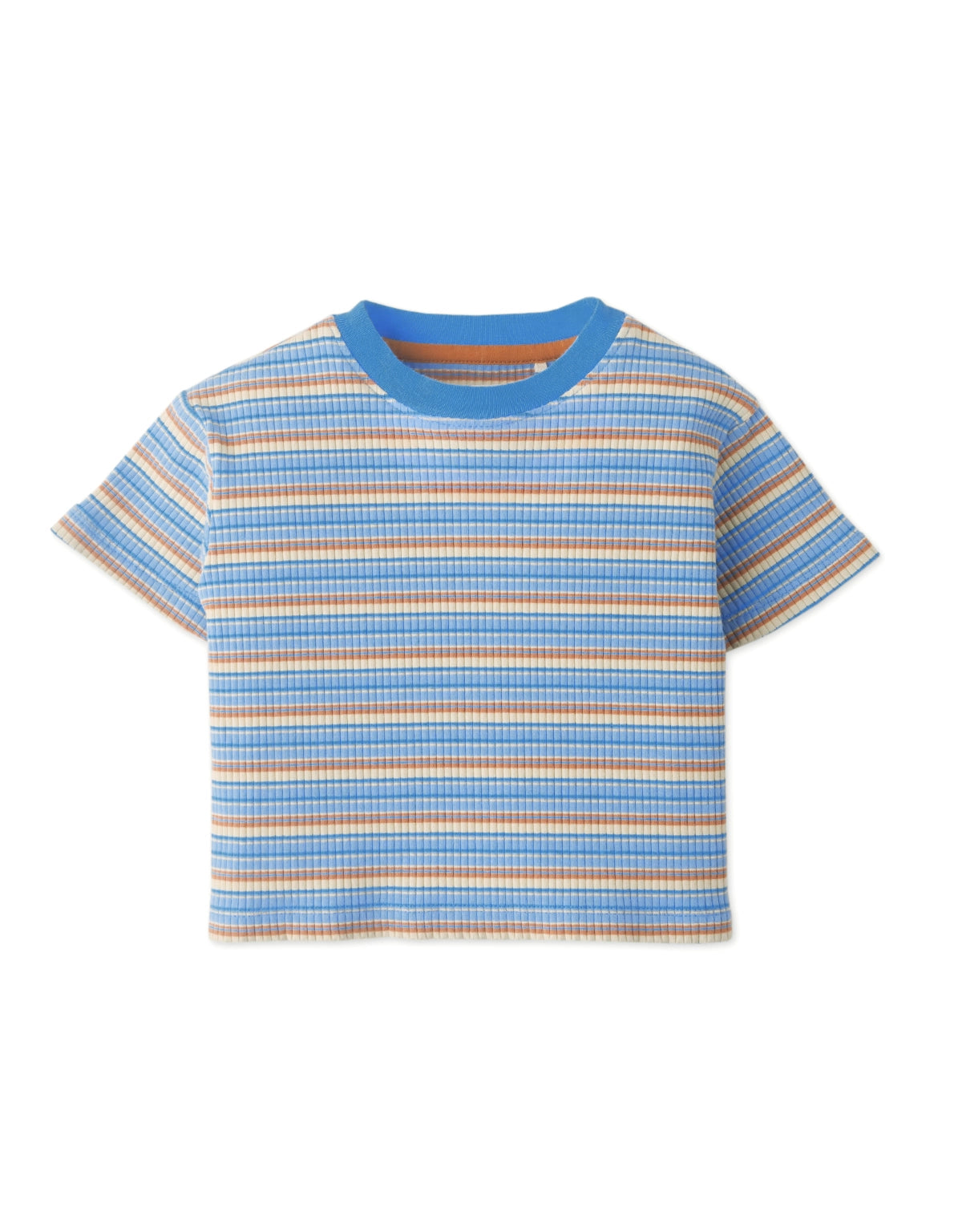 BABY BOYS STRIPE RIB JERSEY TEE