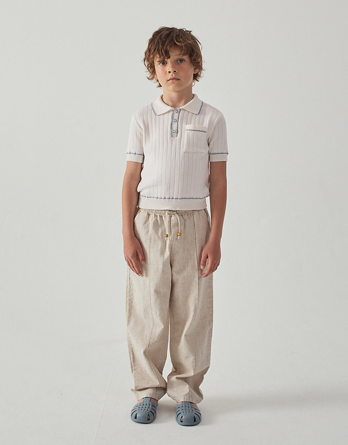Erwin Fixed-Fold Drawstring Trousers style detail
