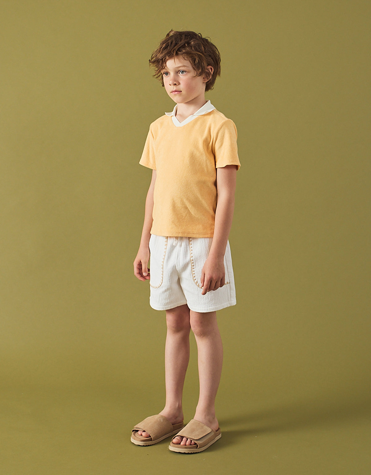 Marlow Textured Drawstring Shorts front view
