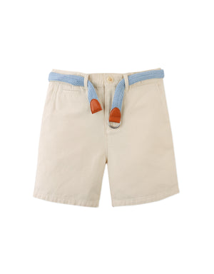 Blaine Regular Fit Canvas Shorts with Braided Cotton Belt product photo