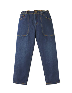 Blitz Relaxed Tapered Denim Pants with Patch Pocket product photo