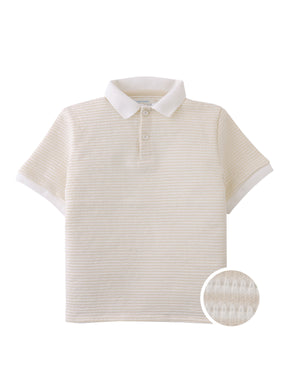 Eren Textured Stripe Terry Polo Shirt product photo