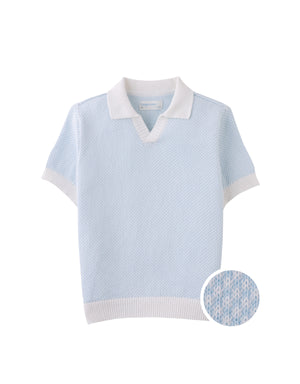 Lucius 2-Tone Polo with Ribbed Cuffs & Hem product photo