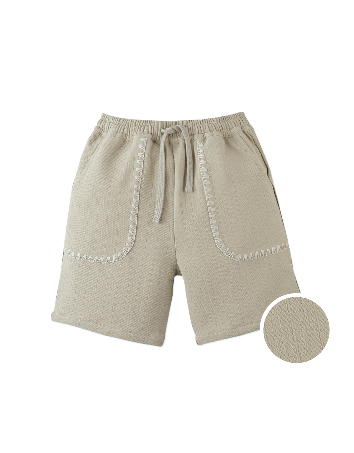 Marlow Textured Drawstring Shorts style detail