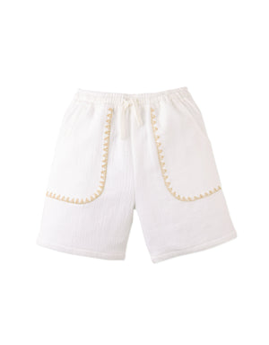 Marlow Textured Drawstring Shorts close-up detail