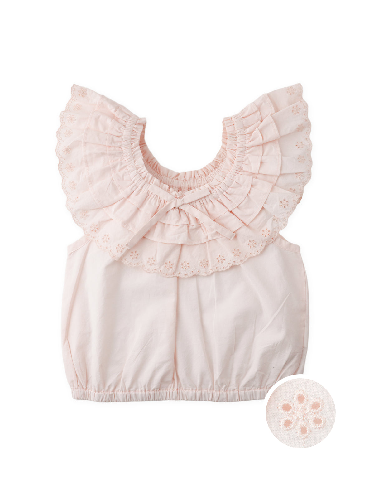 Karyn Tiered Eyelet Ruffle Blouse