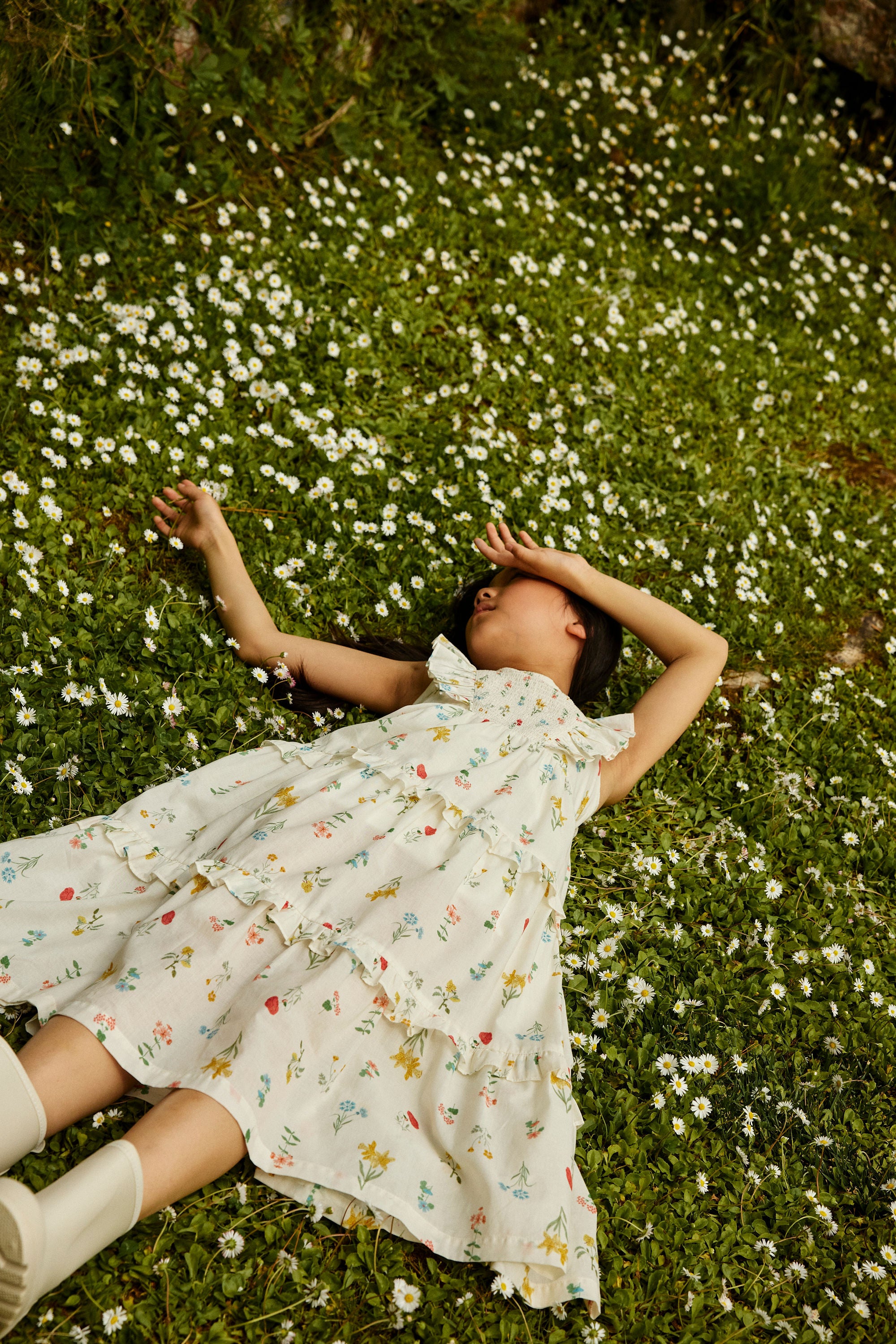 Chisa Tiered Smocked Maxi Dress with Ruffle Sleeves