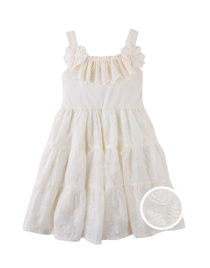 Addison Dress with Corsage & Tiered Skirt front view