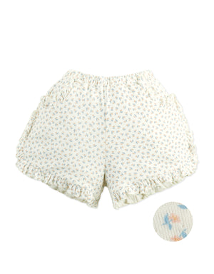 Dina Pointelle Shorts with All-Over Floral Print and Ruffles product photo