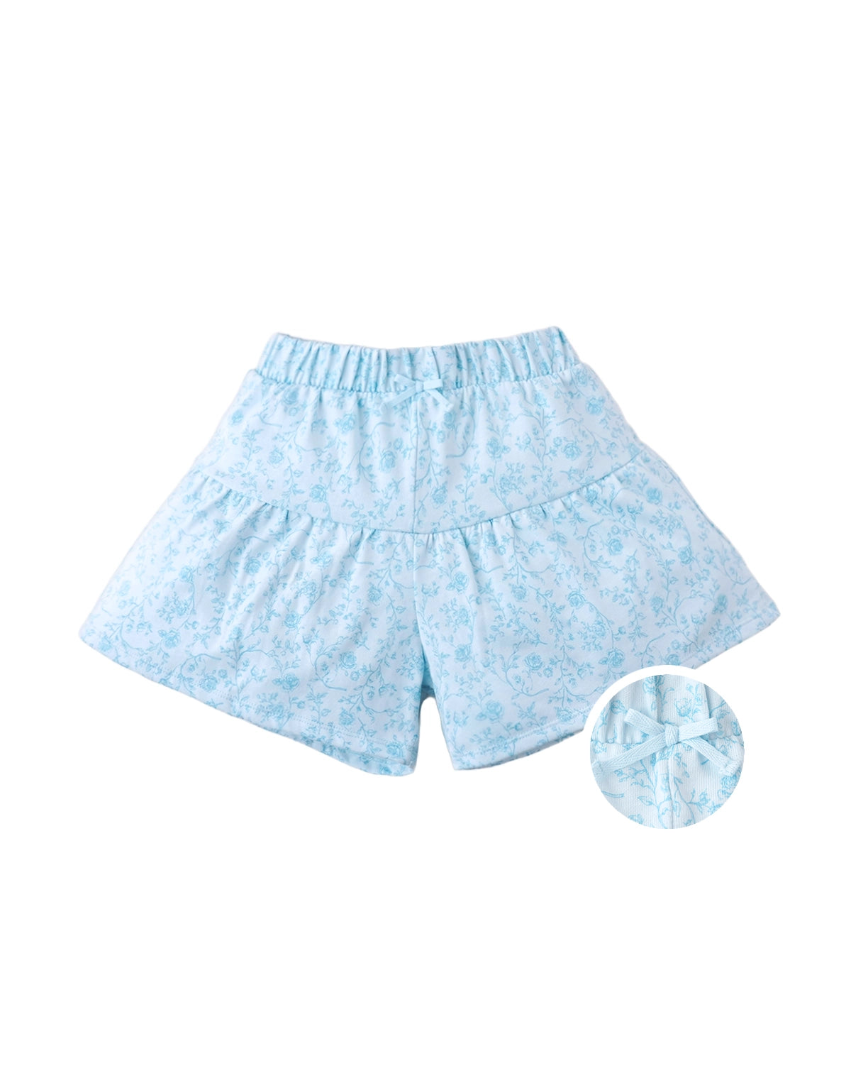 Posie Drop-Waist Shorts in Floral Toile
