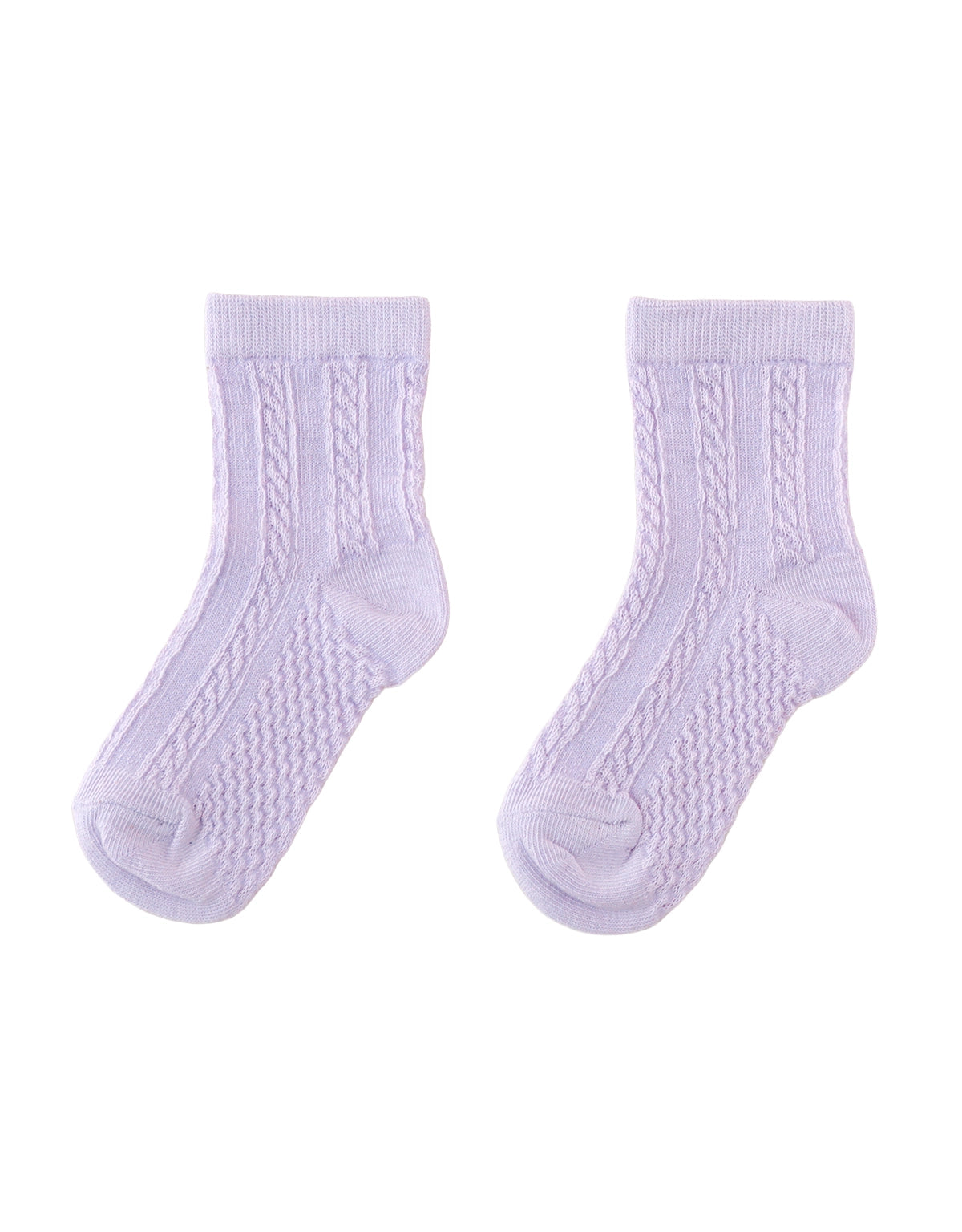 Fine Cable Knit Crew Socks