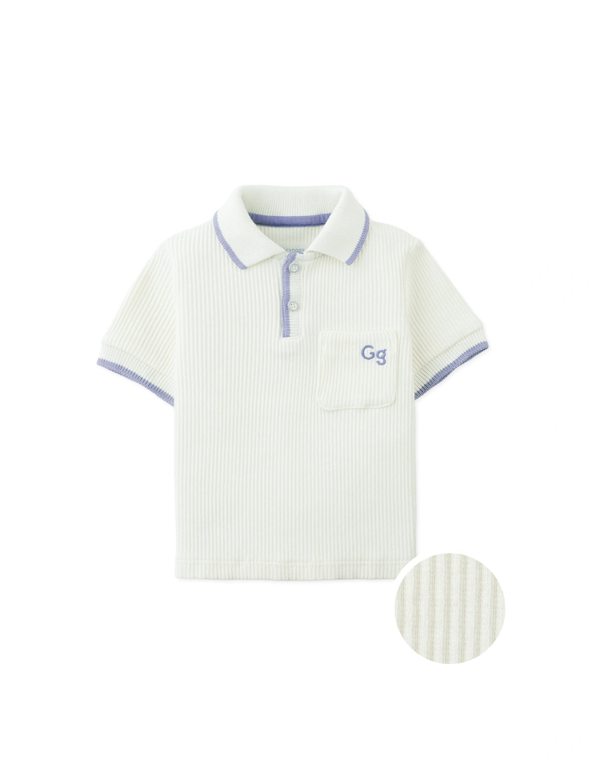 Baby Wyeth Drop-Needle Rib Polo with Patch Pocket