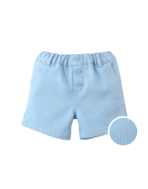 Baby Dewey Garterized Shorts with Open Seam Accent Thread product photo