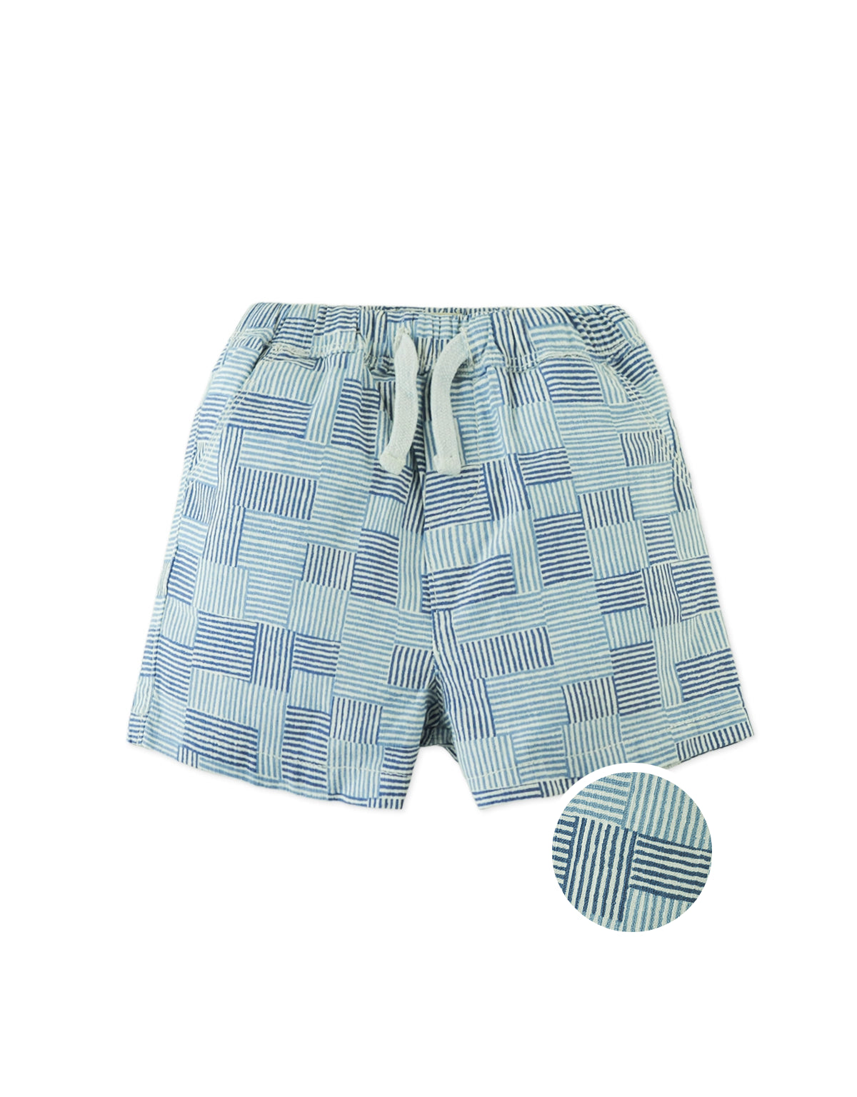 Baby Keanu Basketweave Print Drawstring Shorts
