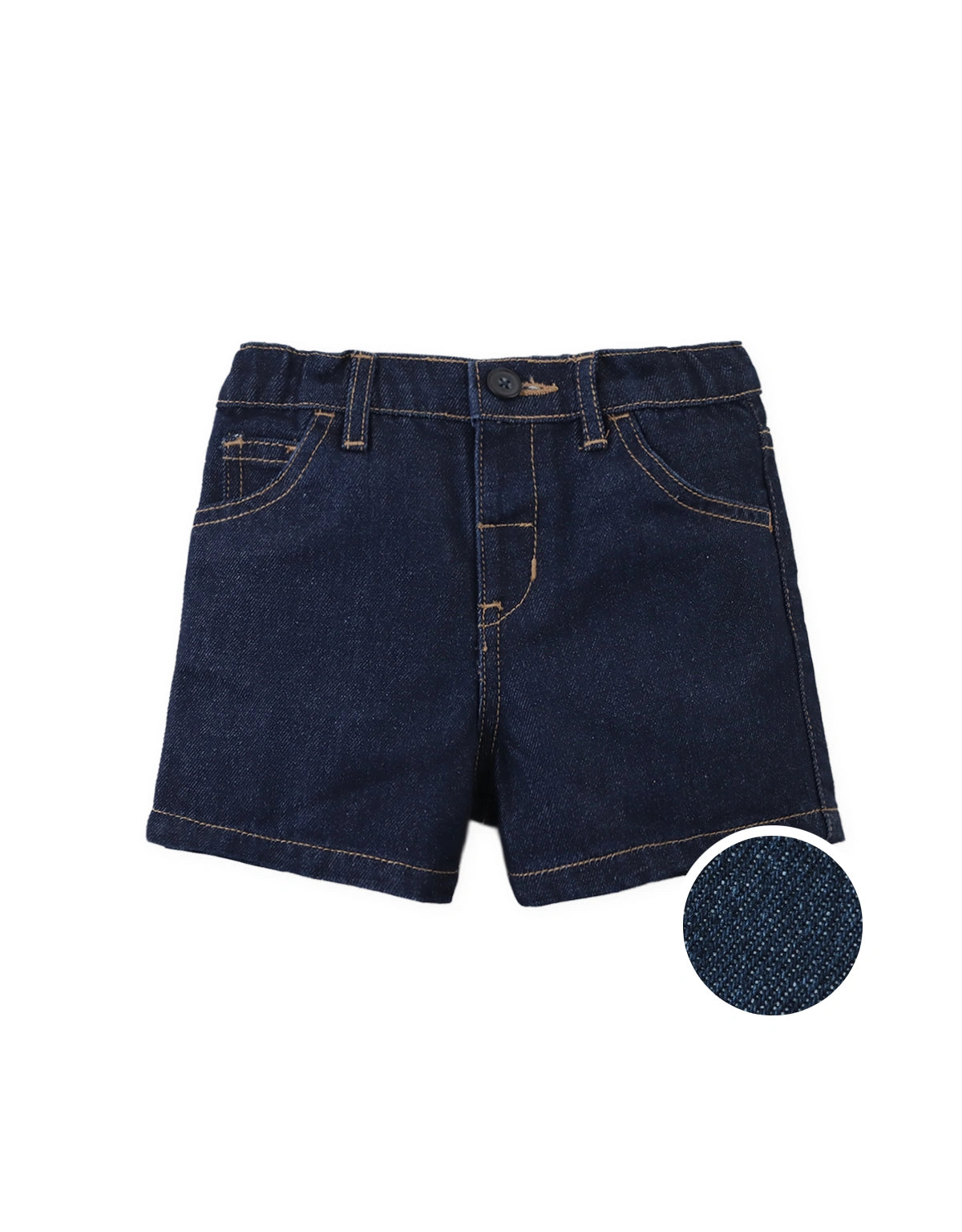 Baby Haru Dark Wash Denim Shorts