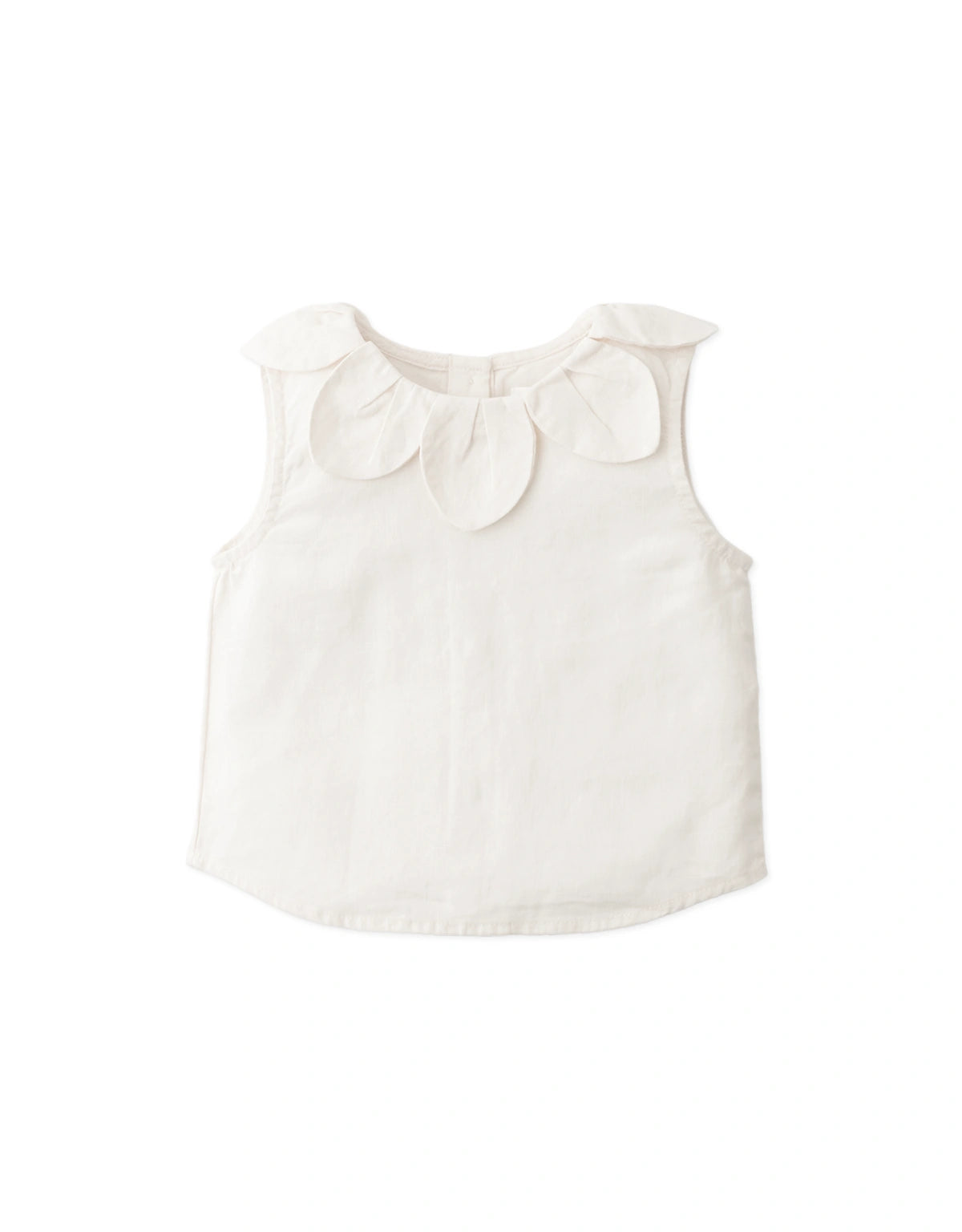 Baby Rowan Sleeveless Blouse with Petal Collar