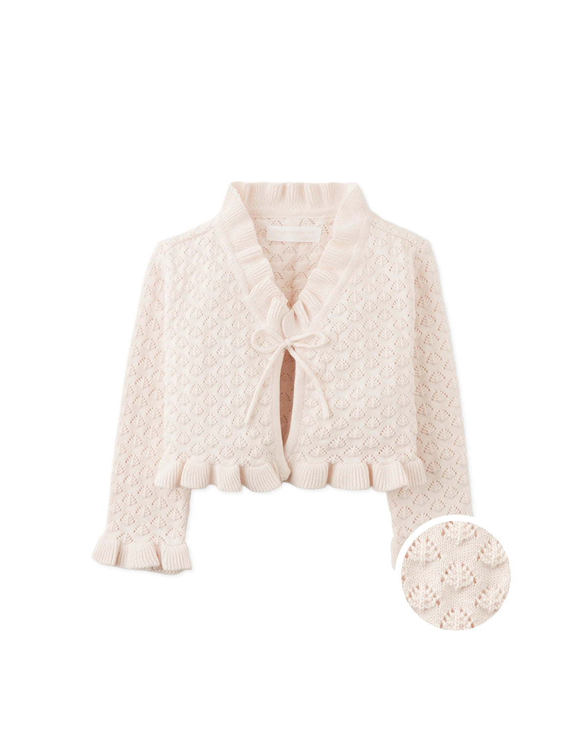 Baby Zaira Pointelle Knit Cardigan