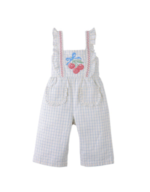 Baby Phoebe Striped Jumpsuit with Ruffles & Embroidered Details product photo