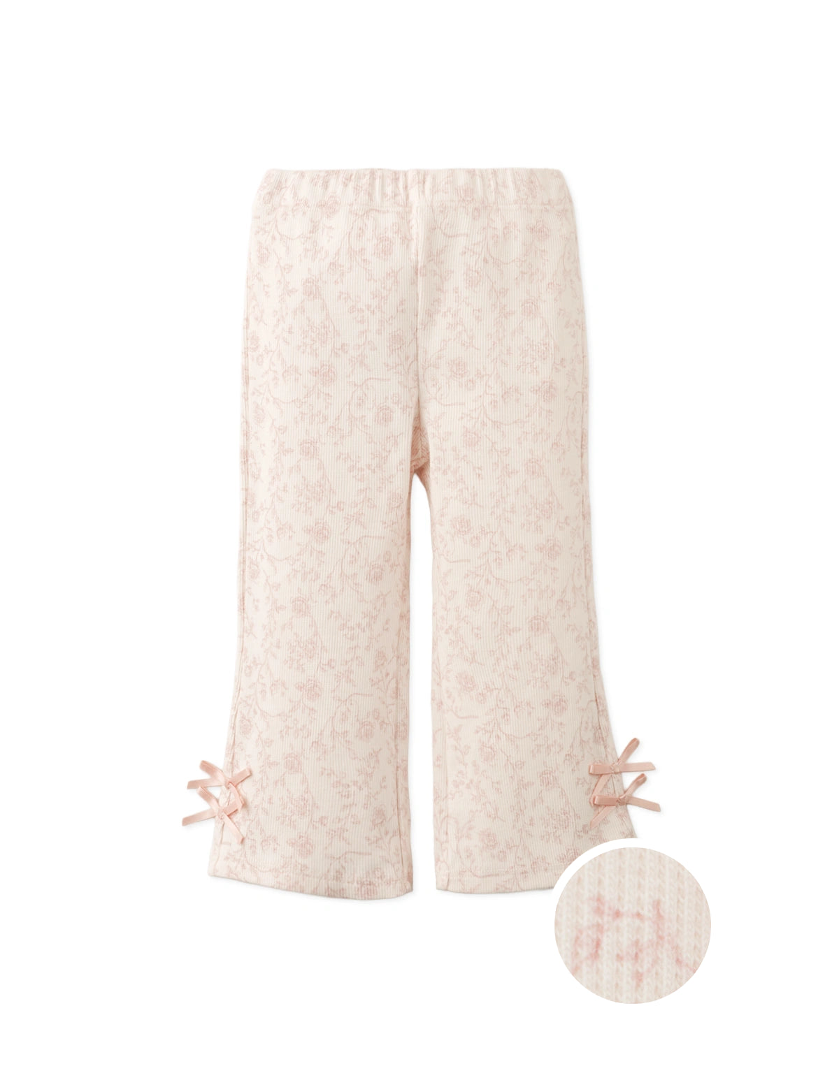 Baby Molly Bow-Detail Flared Leggings in Floral Toile