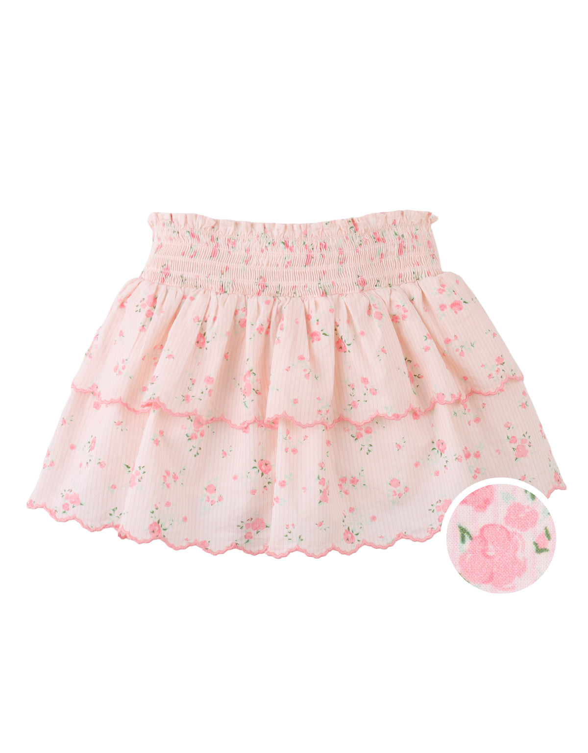 Baby Bea Skort with Smocked Bodice & Embroidered Scallop product photo