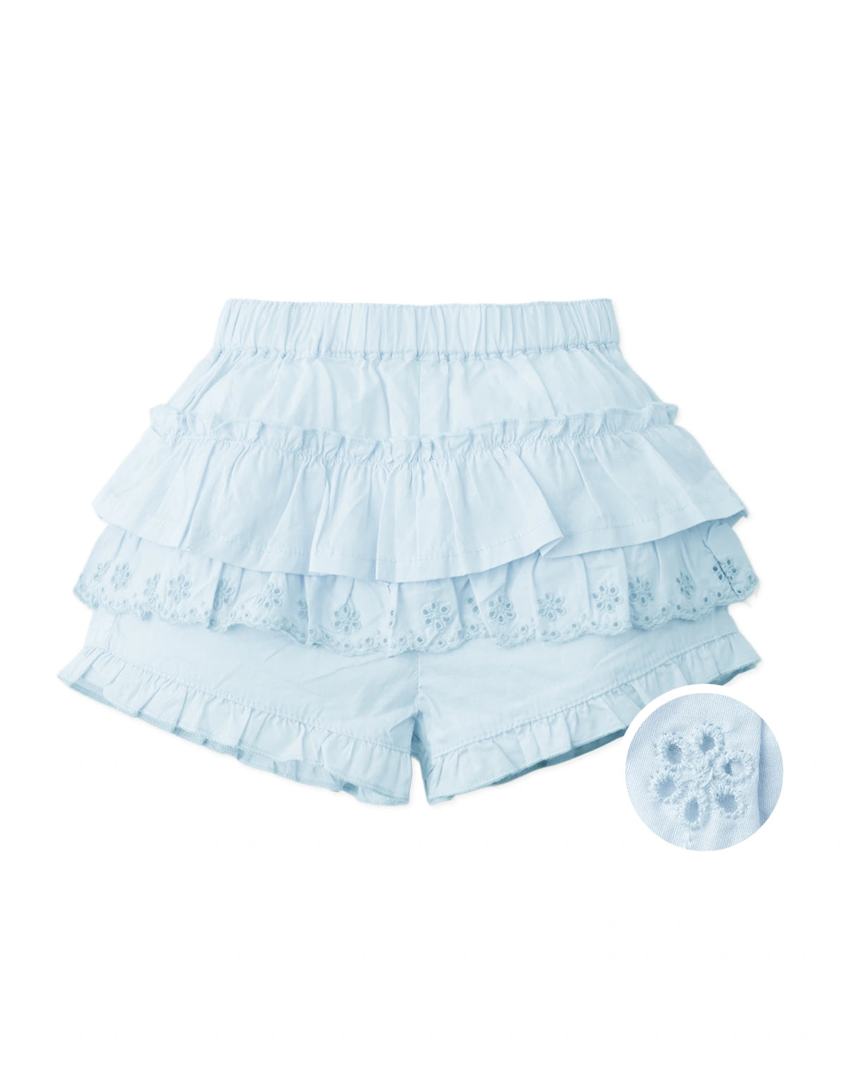Baby Lara Tiered Skort with Lace Trim
