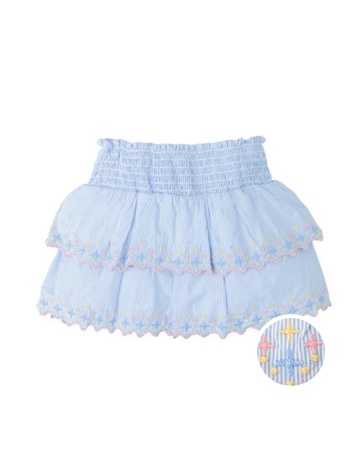 Baby Teagan Embroidered Tiered Skort