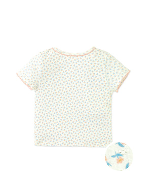 Baby Sylvie Floral Pointelle Ribbed Tee with Picot Edge Trim product photo