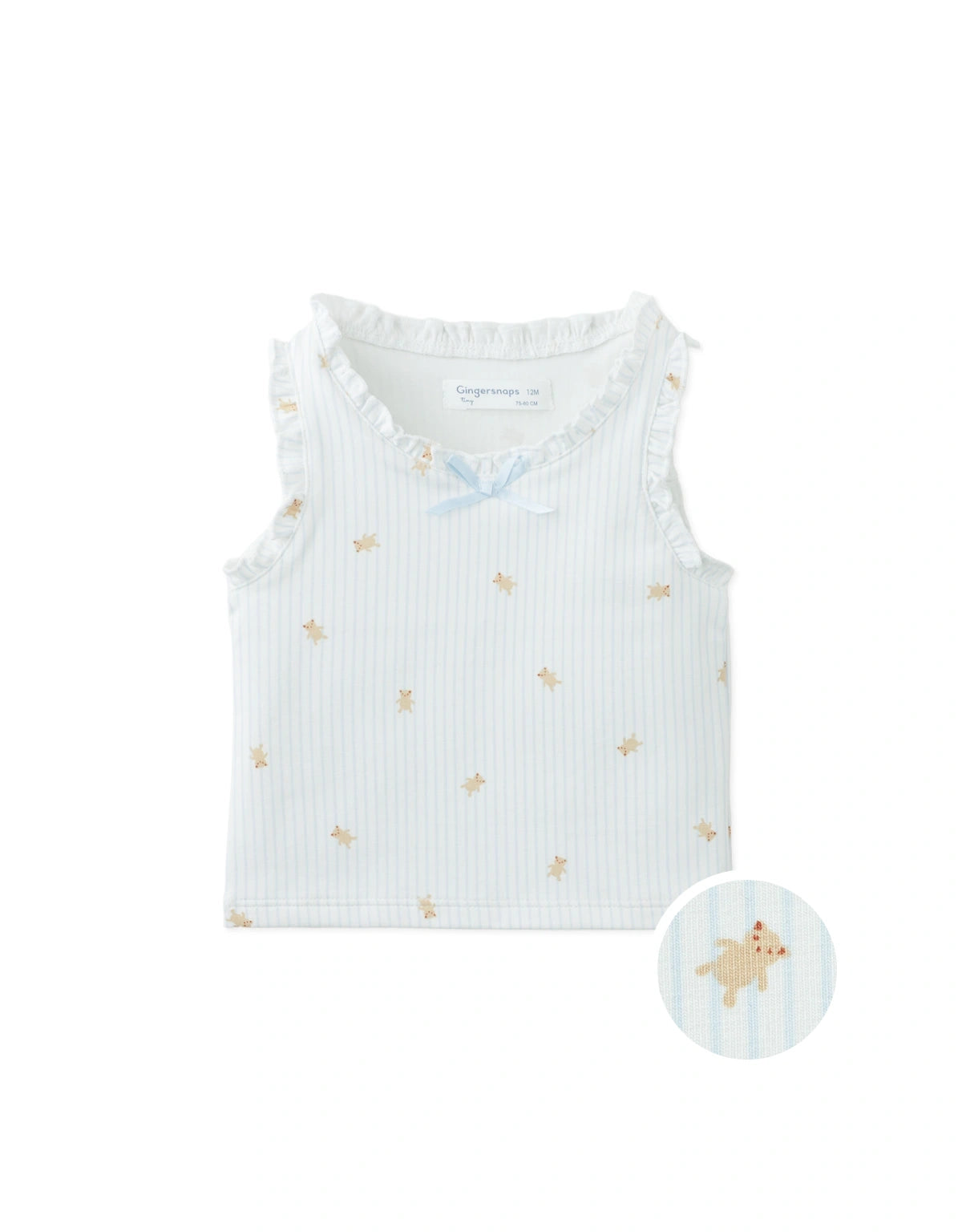 Baby Casey Ruffle Tank Top in Bear Stripes
