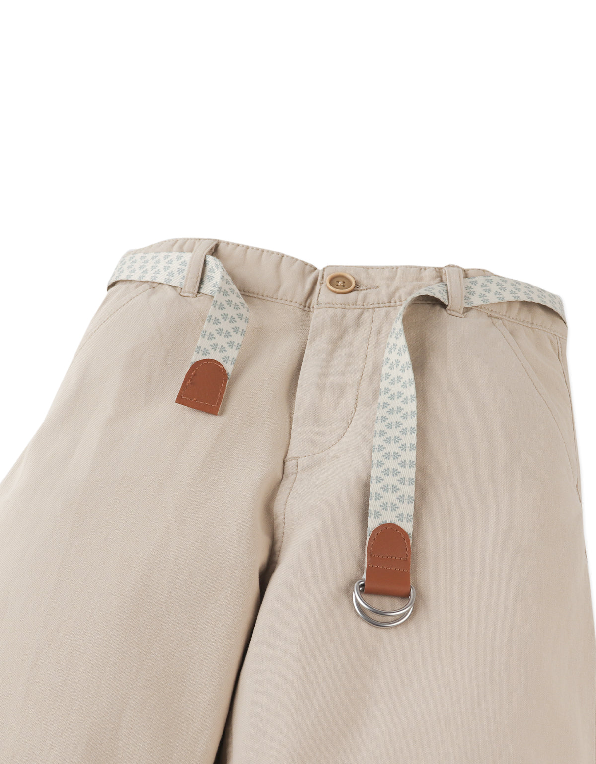 Moblit Regular- Fit Pants with Printed Garrison Belt front view