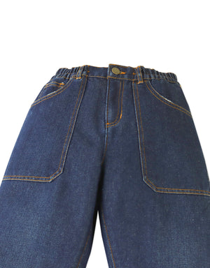 Blitz Relaxed Tapered Denim Pants with Patch Pocket style detail