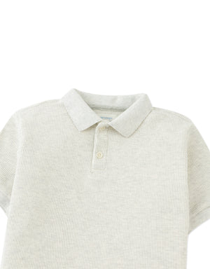 Keith Waffle Knit Polo Shirt front view
