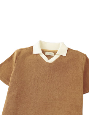 Damian Towel Terry Polo Shirt front view