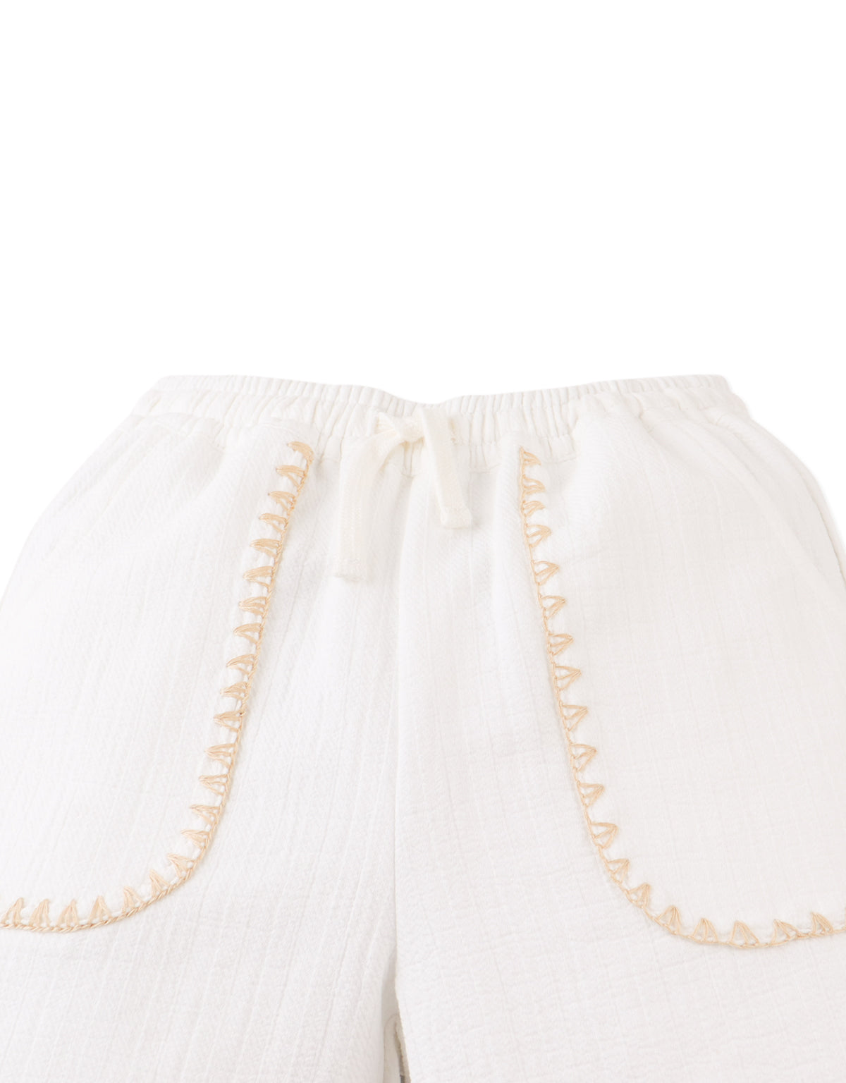 Marlow Textured Drawstring Shorts fabric and fit detail