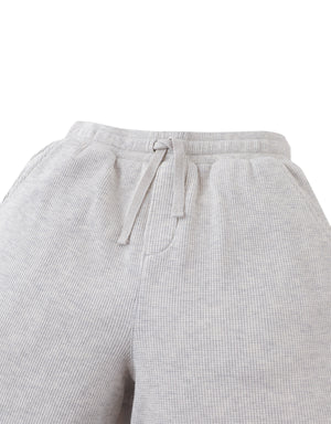 Denzel Waffle Knit Drawstring Shorts front view