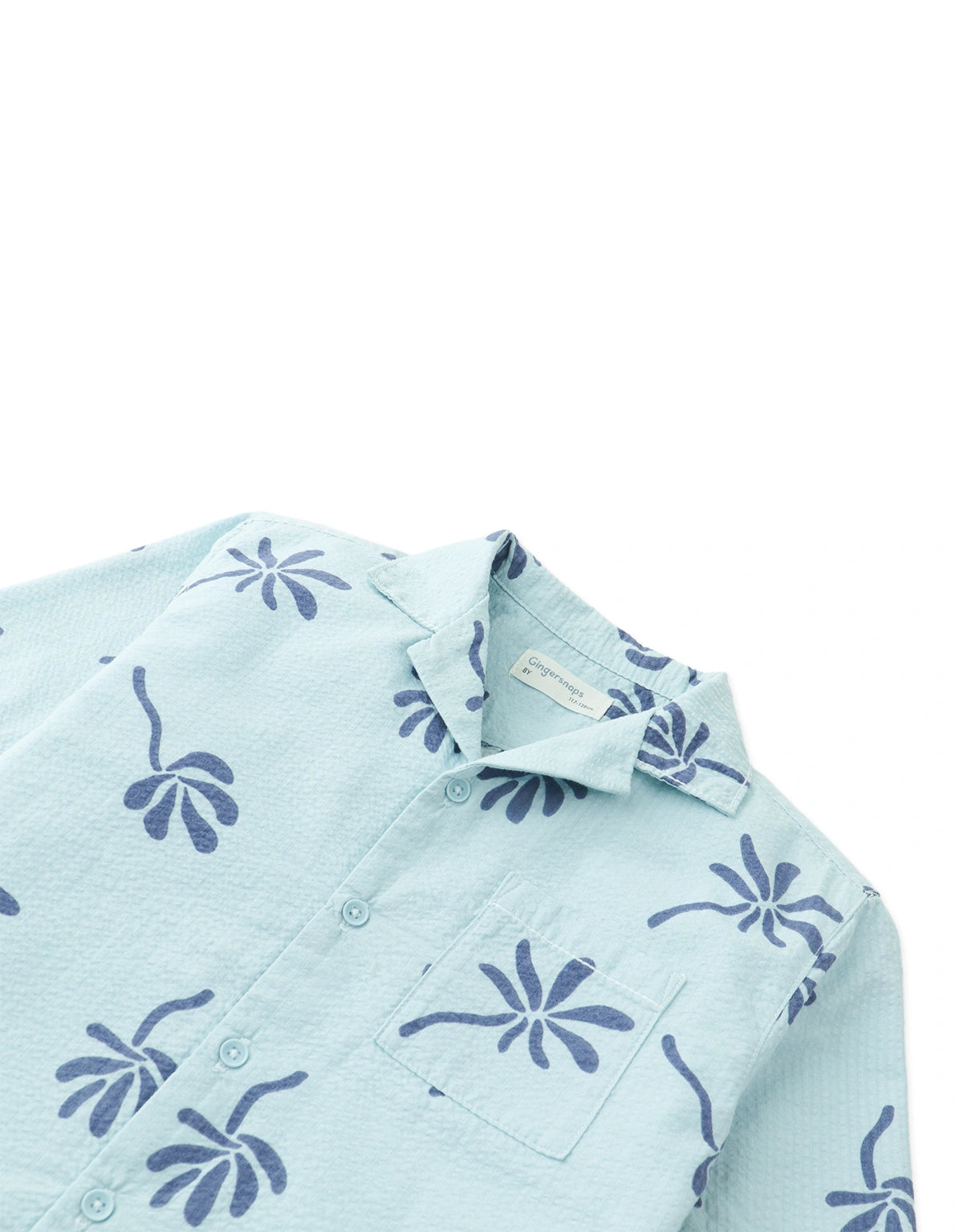 Takumi Abstract Floral Seersucker Camp Shirt