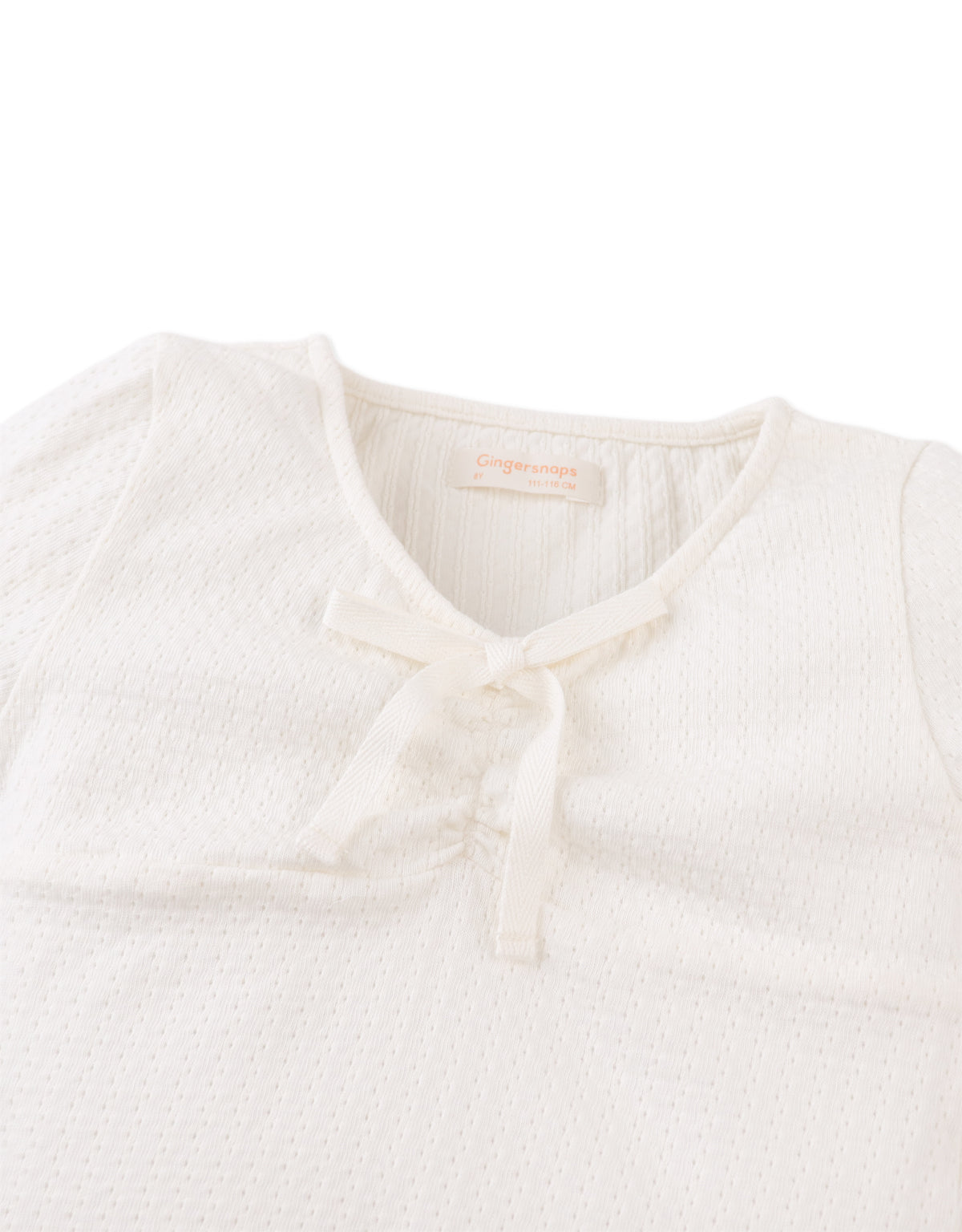 Gardenia Textured Top with Front Ties