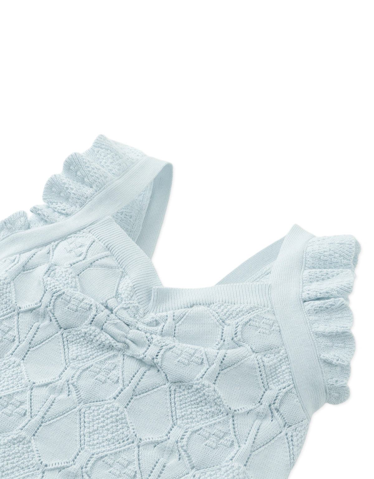 Deanna Ruffle-Knit Cropped Tank Top