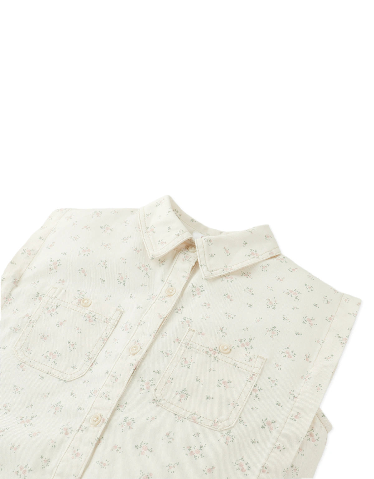 Lorelai Floral Sleeveless Button-Up Shirt