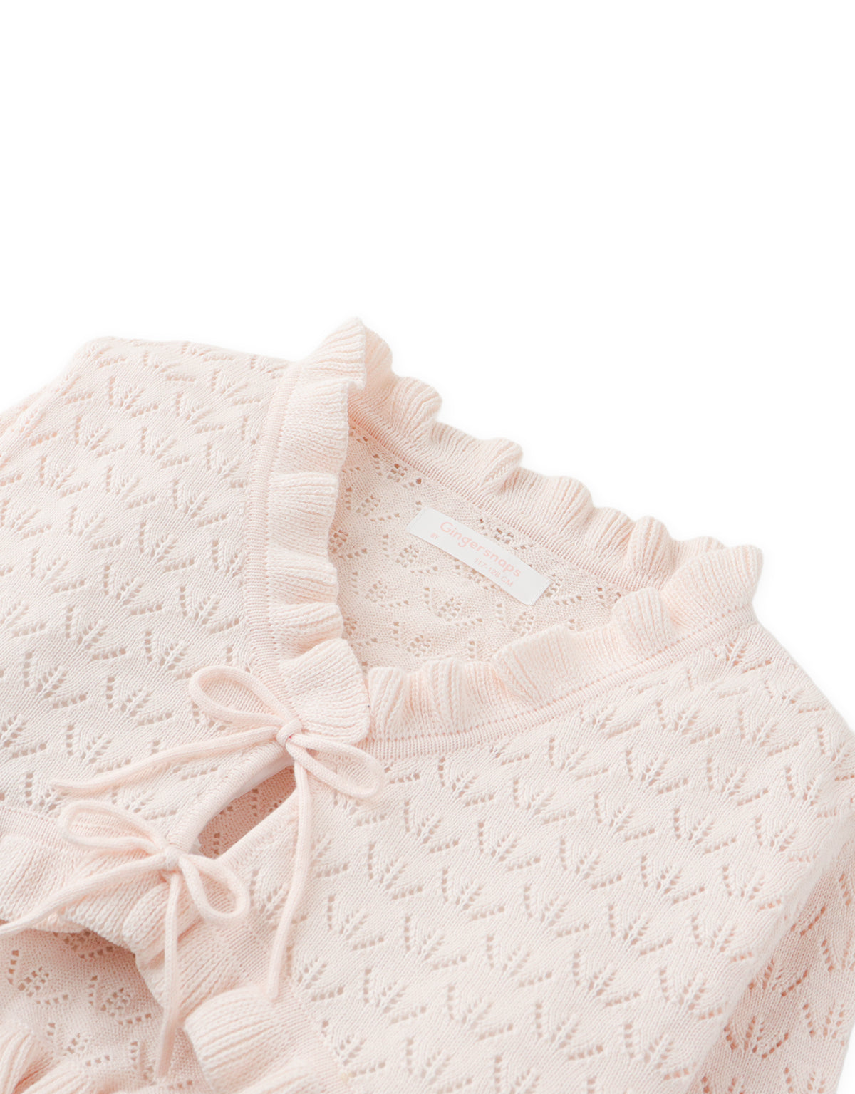 Zaira Pointelle-Knit Bolero