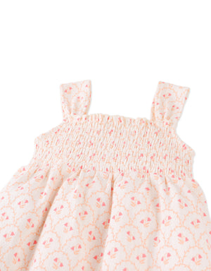 Elena Smocked Strappy Textured Dress front view