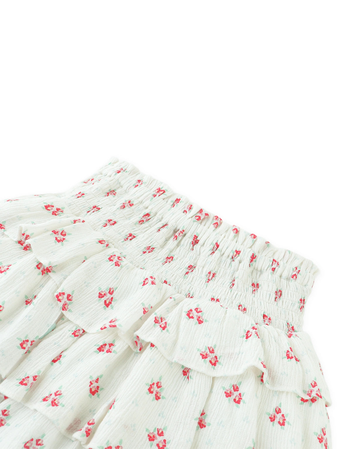 Louise Ditsy Floral Tiered Skort with Smocked Waist