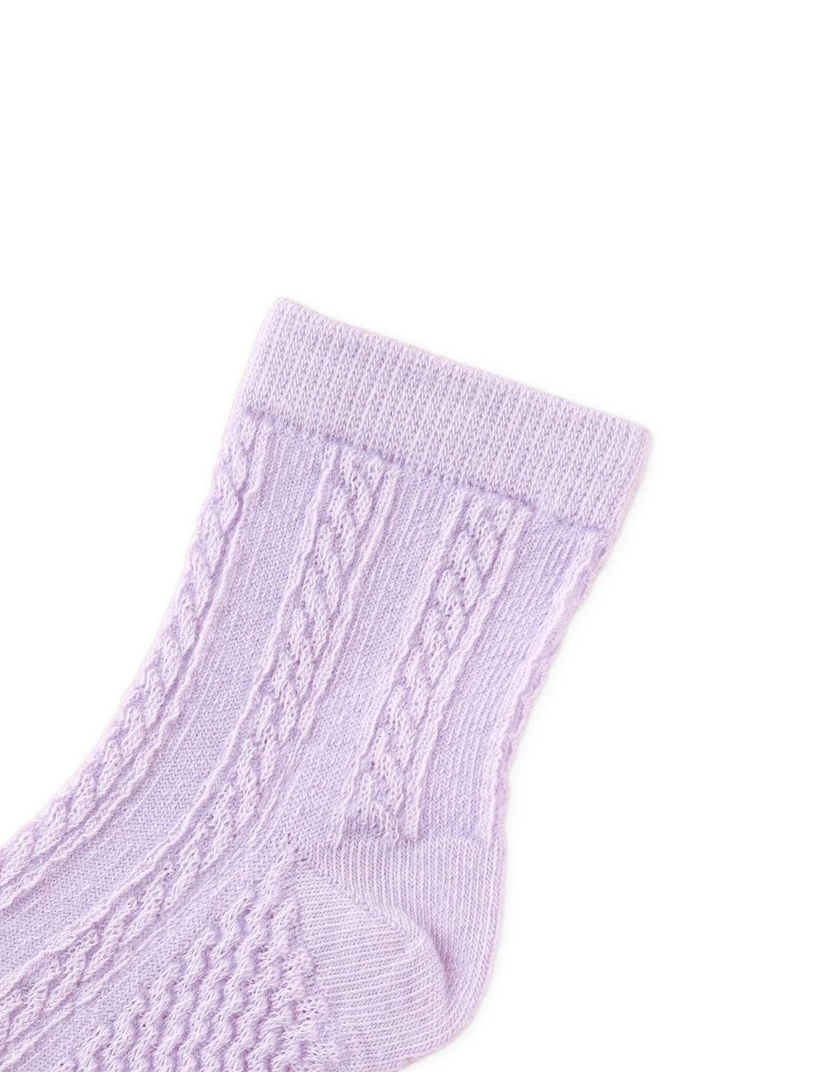 Fine Cable Knit Crew Socks style detail