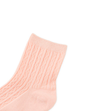Cable Knit Crew Socks fabric and fit detail