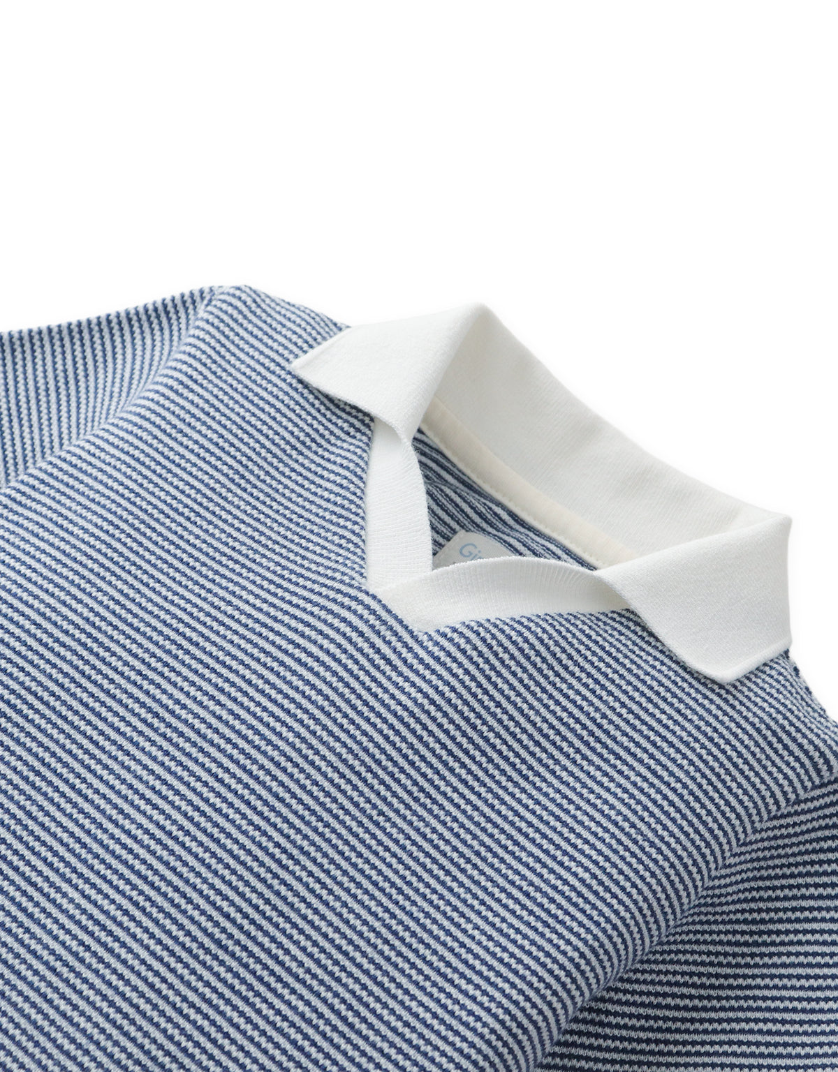 Baby Aaron Striped Honeycomb Piqué Polo